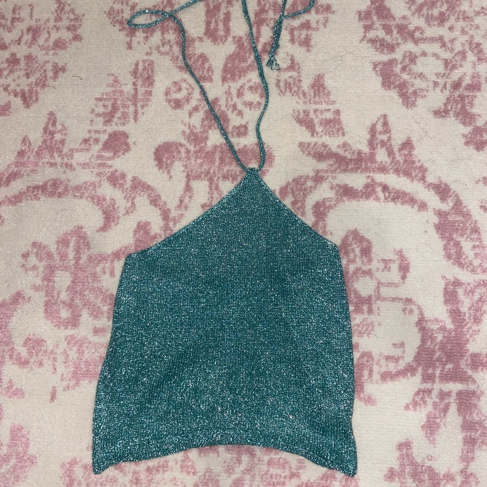 Amazon Teal Halter Tank Top
